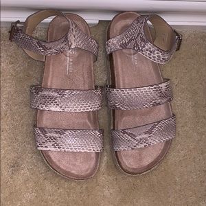 high top animal print sandals by ASOS